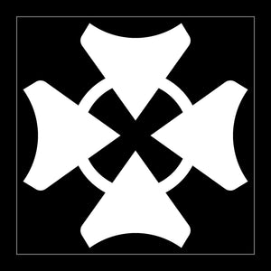 white on black