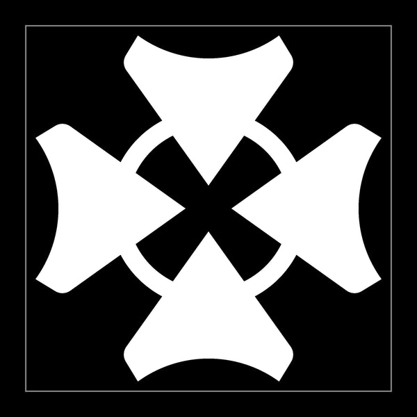 white on black