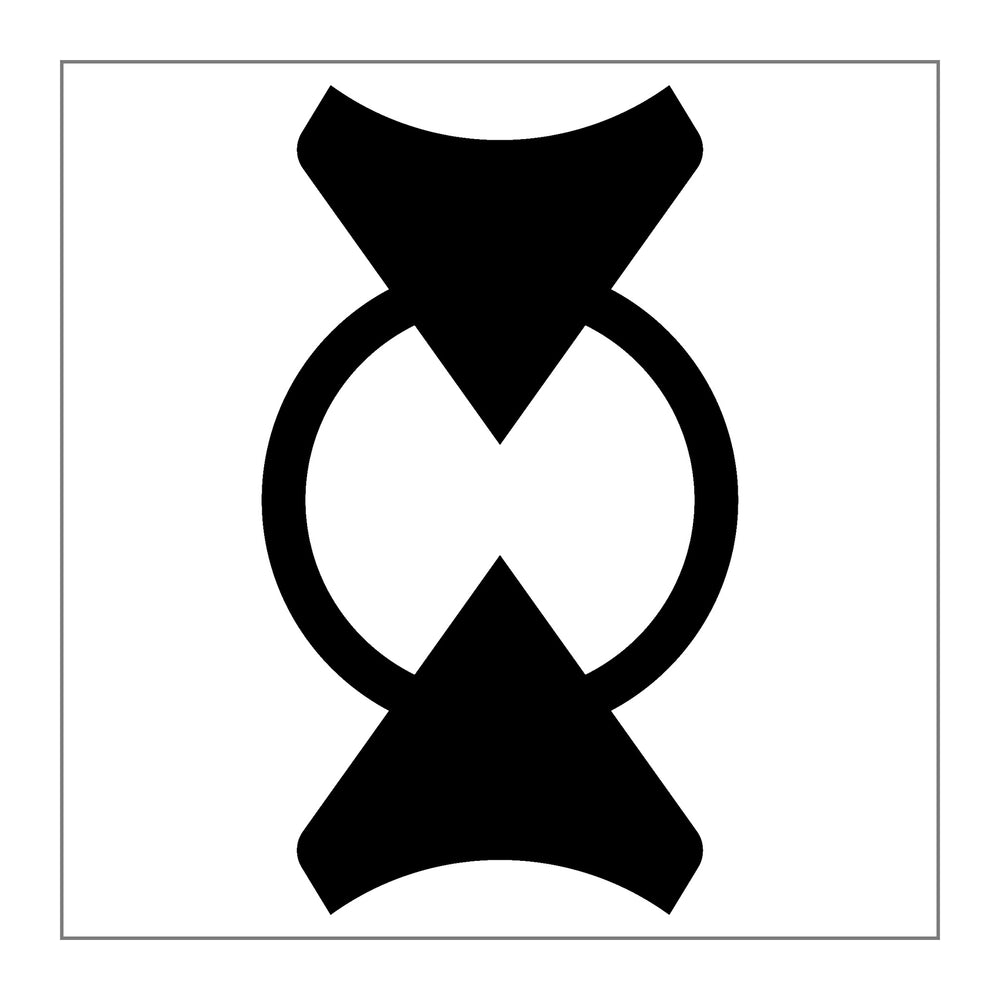 black on white