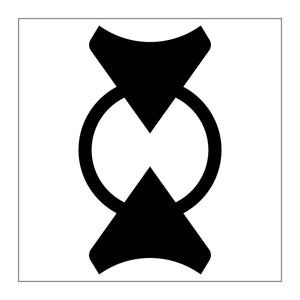black on white