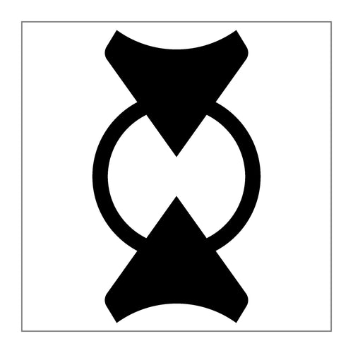 black on white