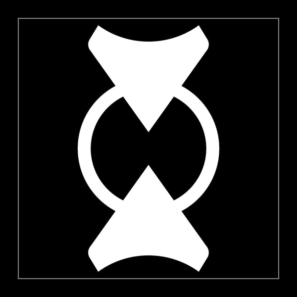 white on black