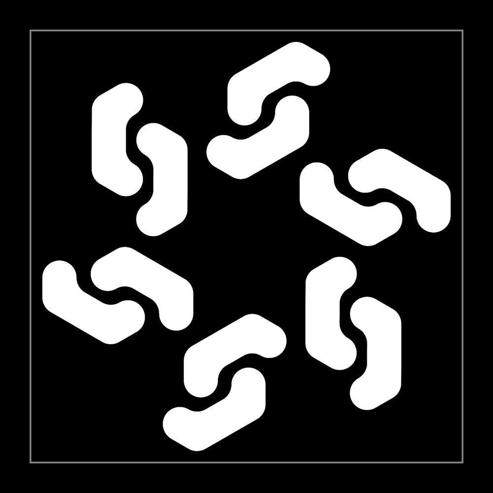 black on white
