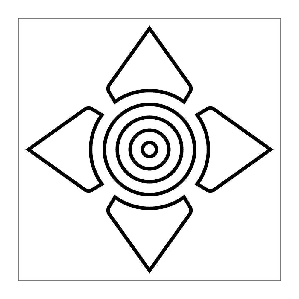 black on white