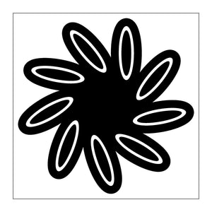 black on white