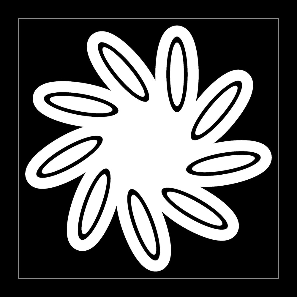 black on white