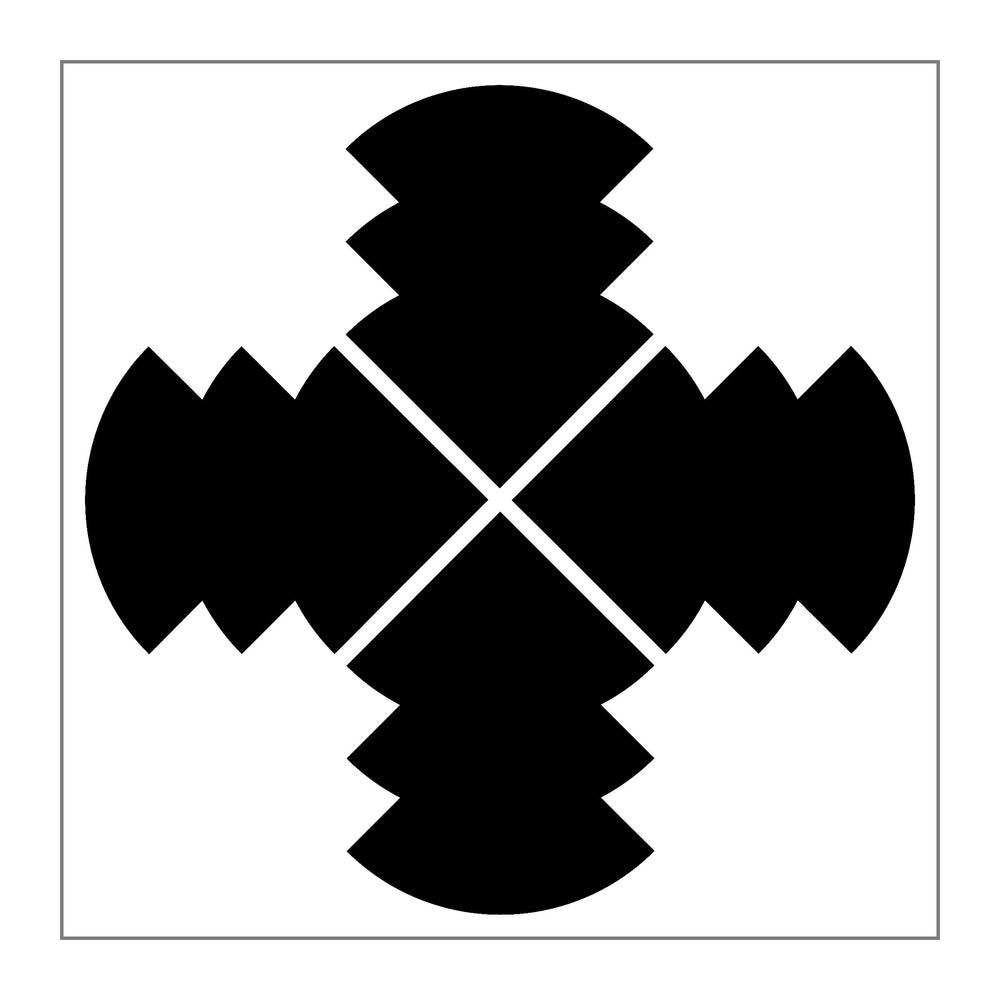 black on white