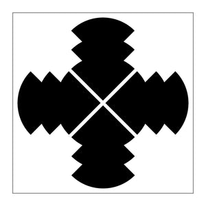 black on white