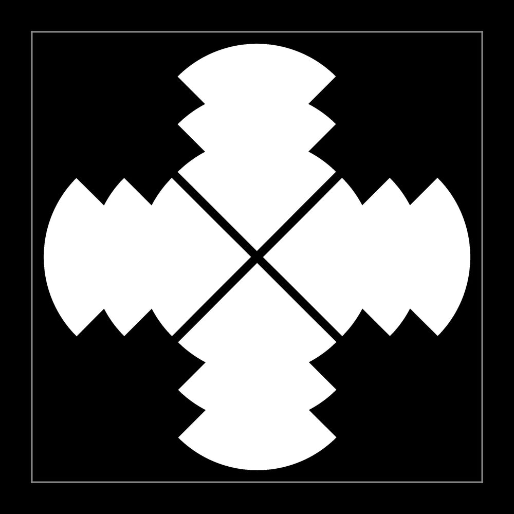 black on white
