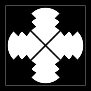 white on black