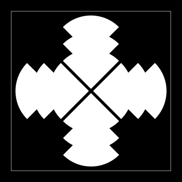 white on black