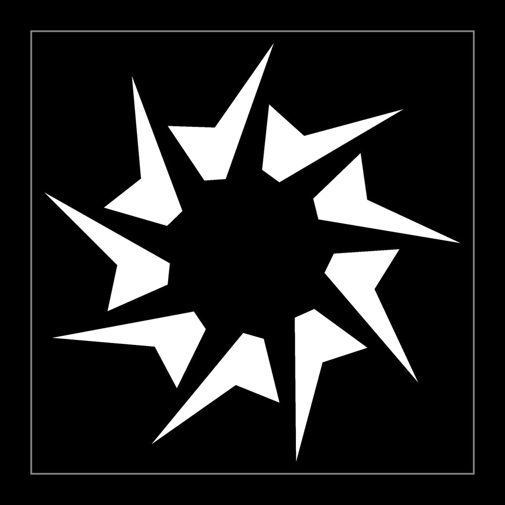 black on white