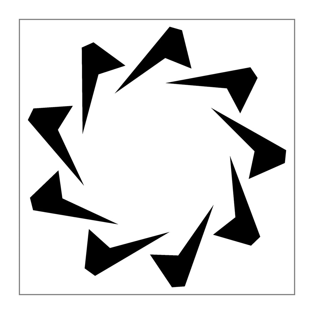black on white