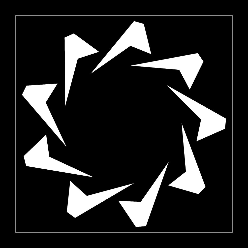 black on white