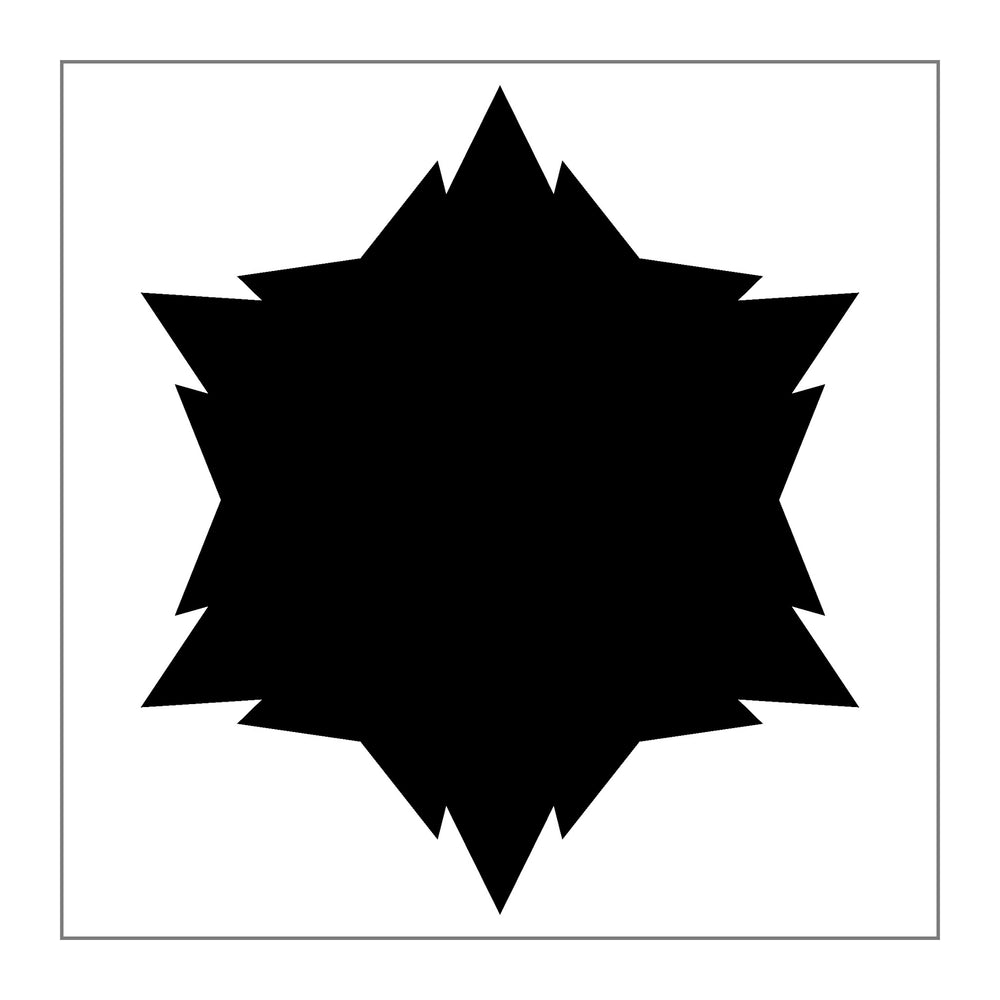 black on white