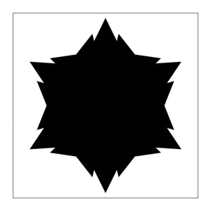 black on white