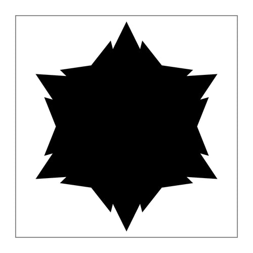 black on white