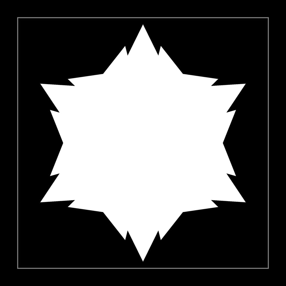 black on white
