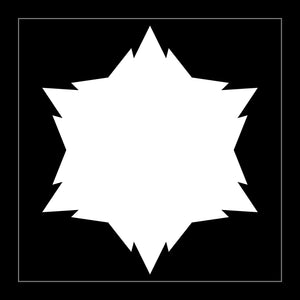 white on black