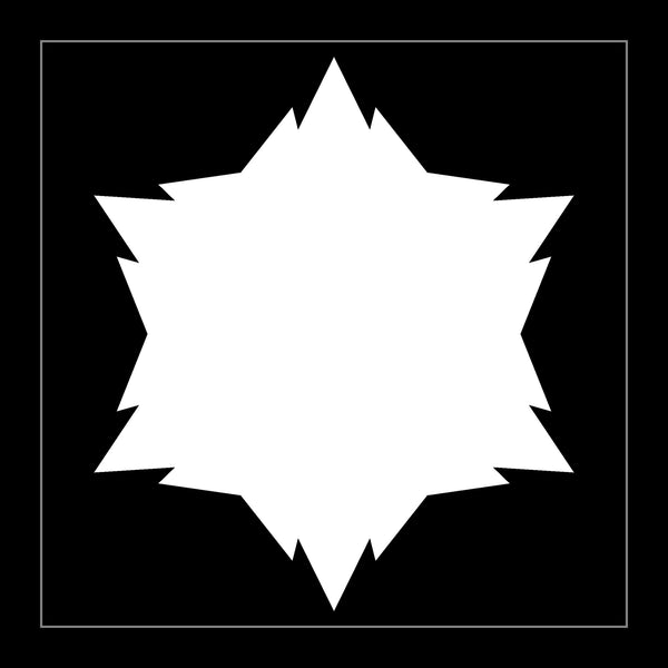 white on black