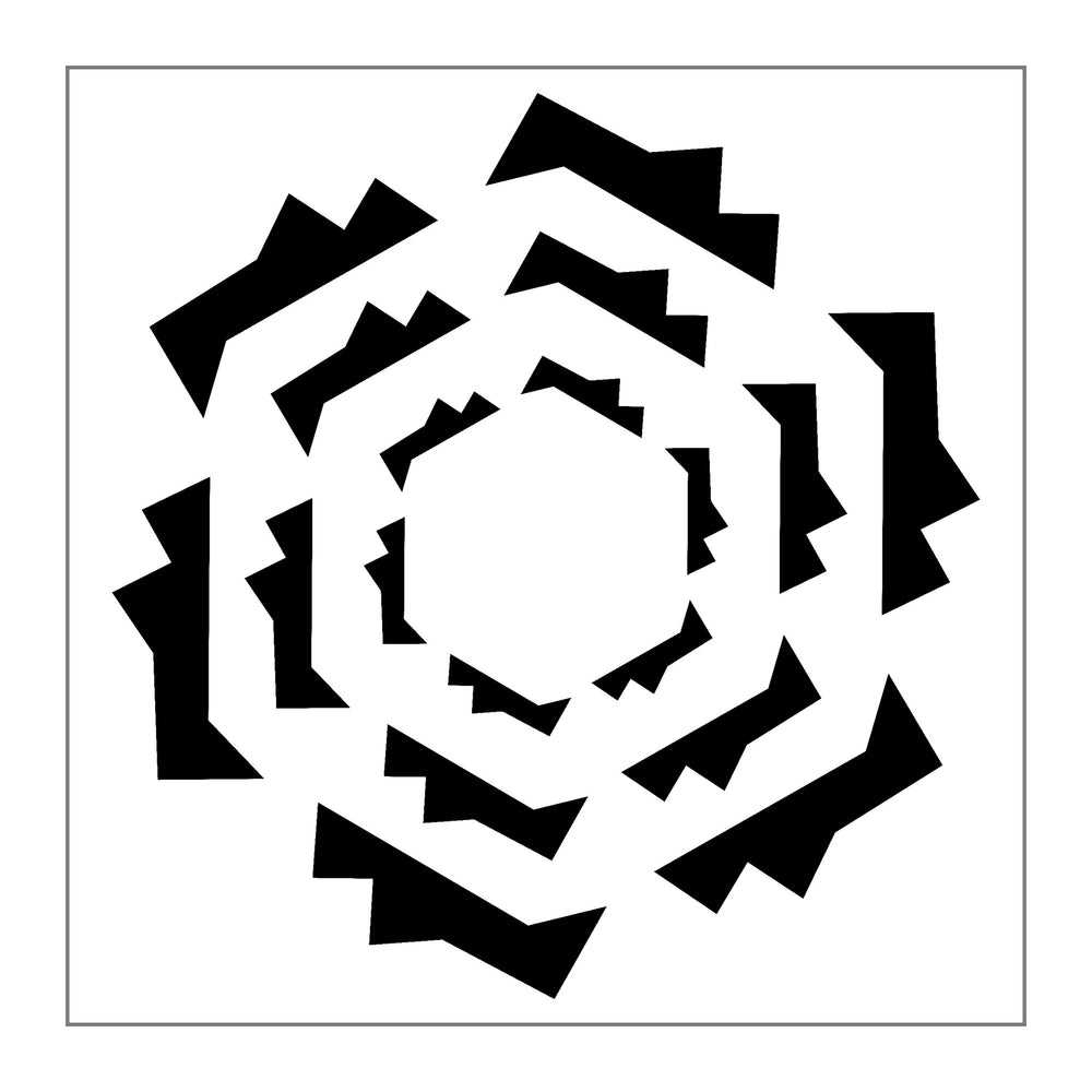 black on white