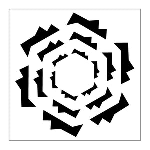 black on white