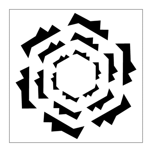 black on white