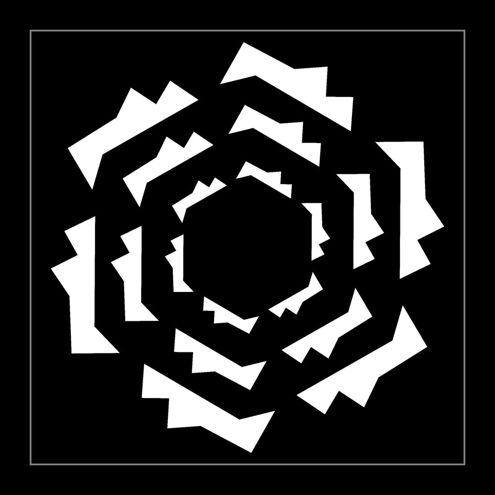 black on white