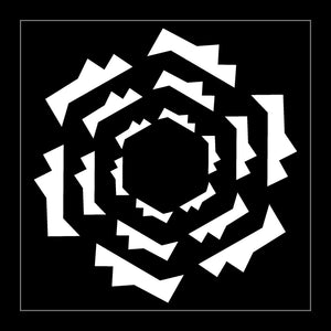 white on black