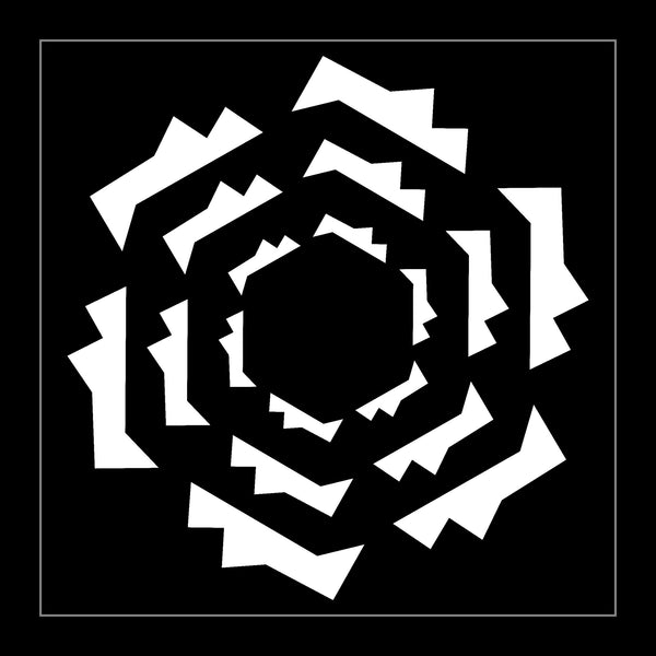 white on black