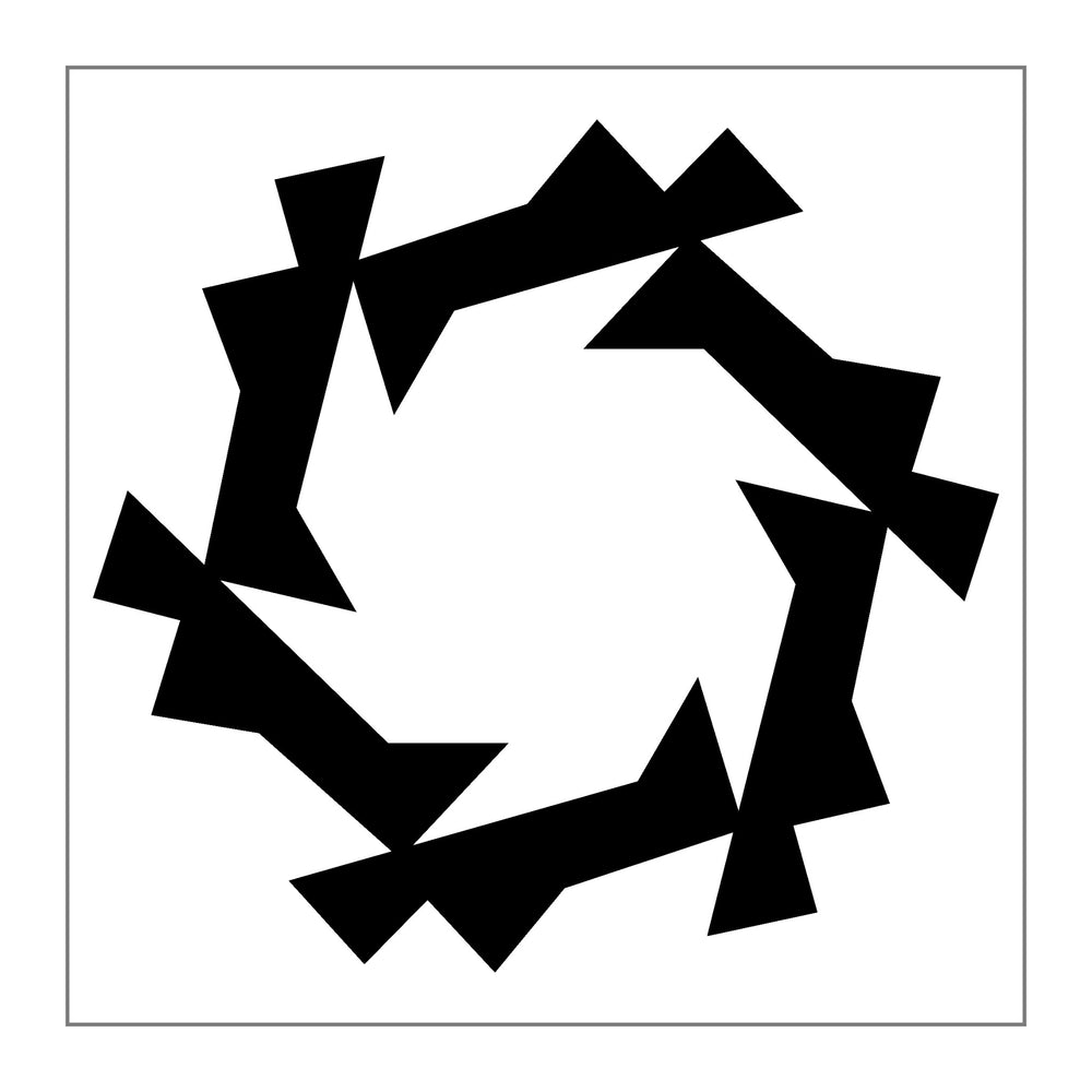 black on white