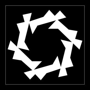 white on black
