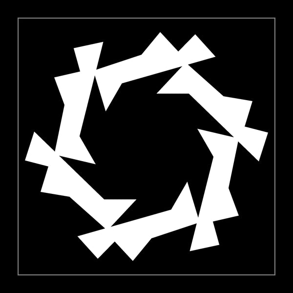 white on black