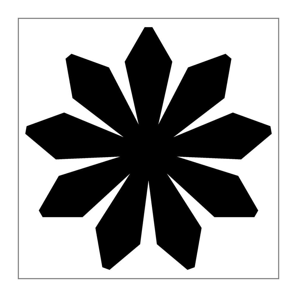 black on white