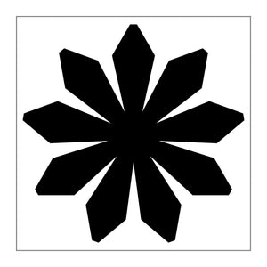 black on white