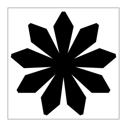 black on white