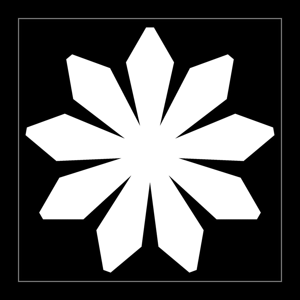 black on white