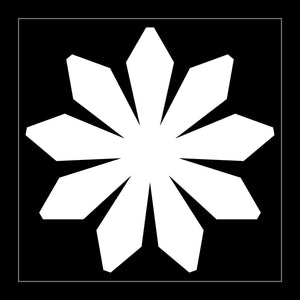 white on black