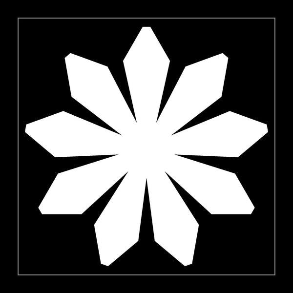 white on black