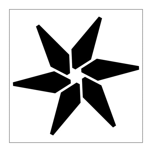 black on white