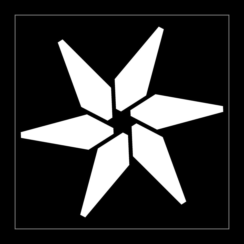 black on white