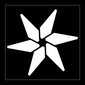 white on black
