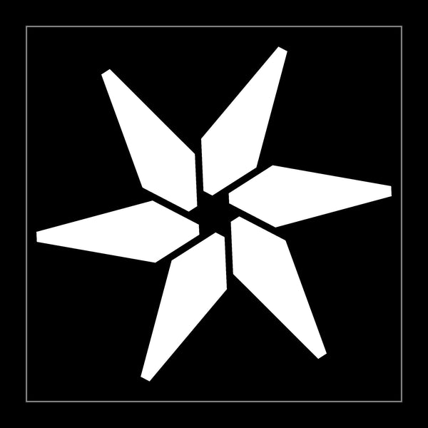 white on black