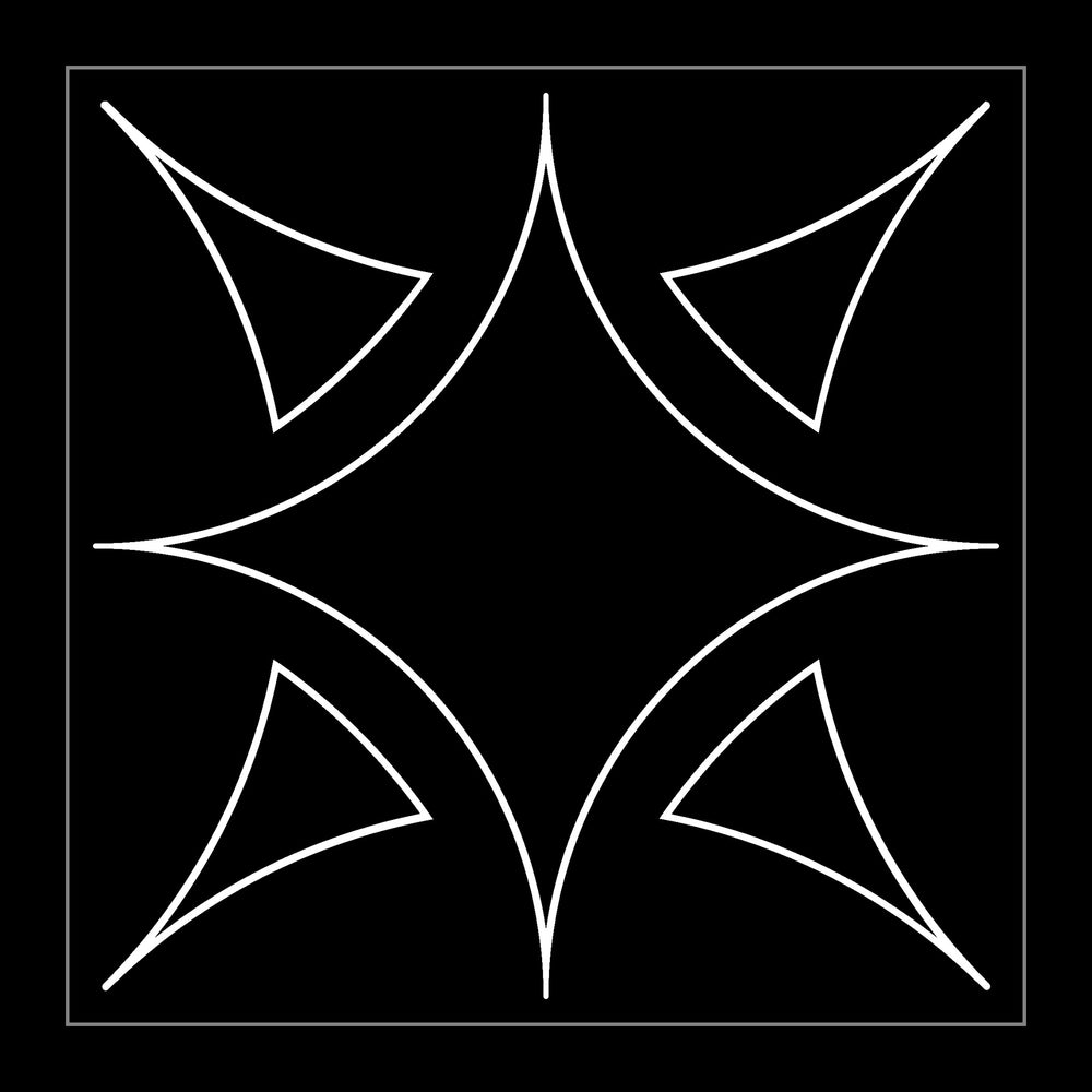black on white