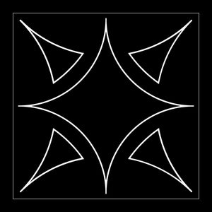 white on black