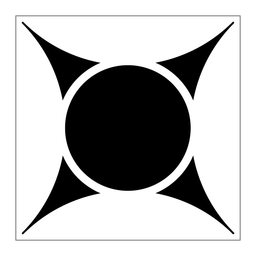 black on white