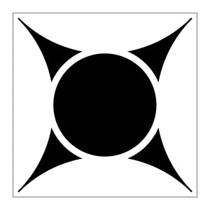black on white
