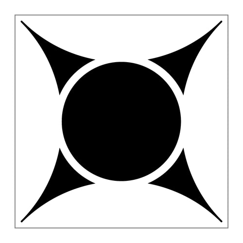 black on white