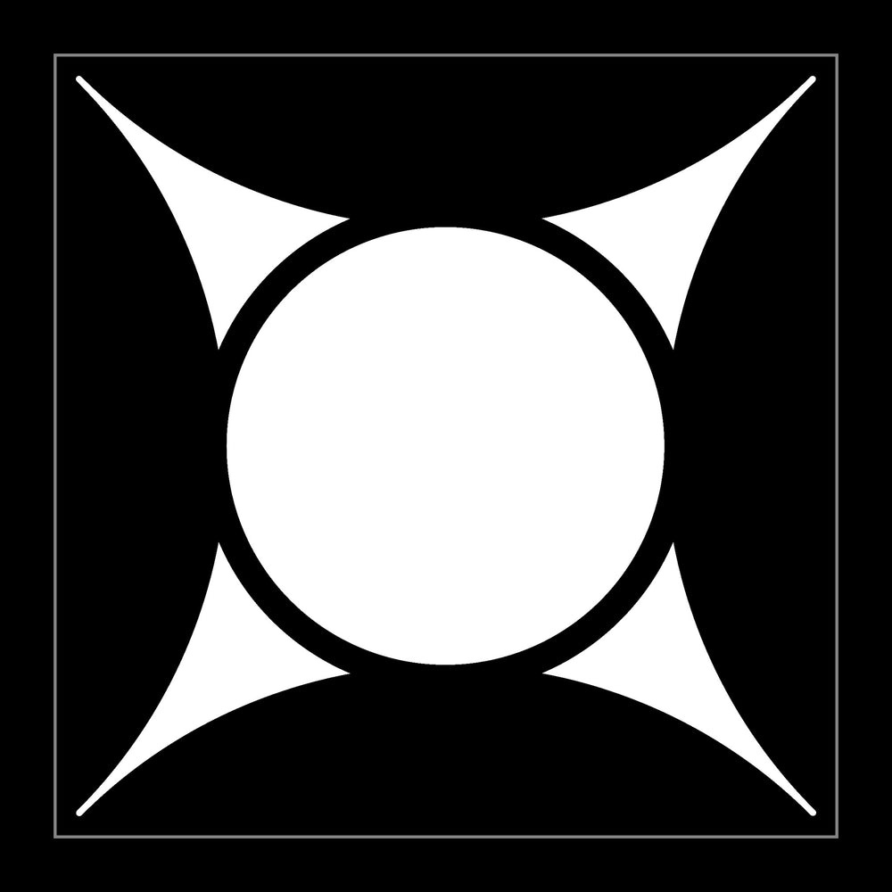 black on white
