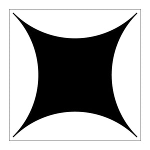 black on white